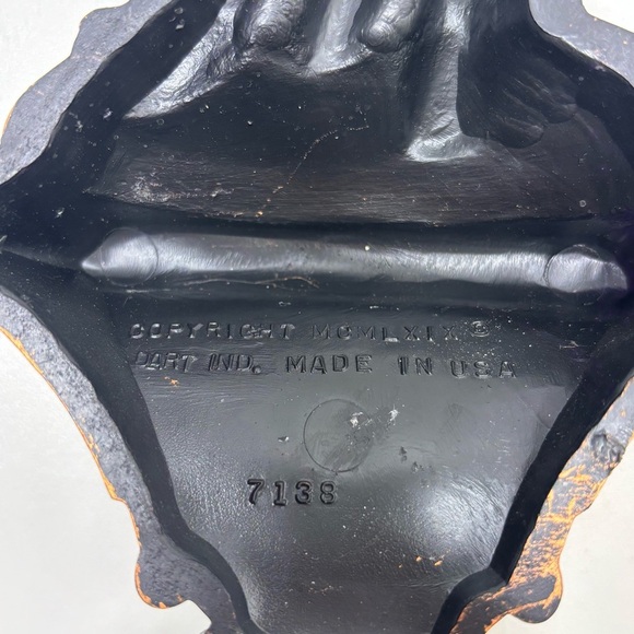 Set of 2 vintage Coppercraft Guild Syroco Cherub wall sconces - Picture 7 of 11